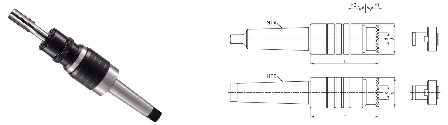 STROVOLT Morse Series Quick Change Tapping Toolholder MT-10057 with precision threading for machine tools