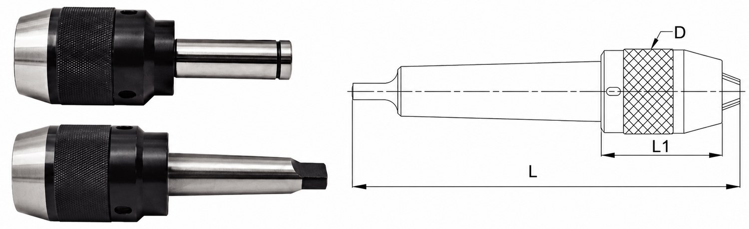 STROVOLT MT-20016 Integral Drill Chuck Holder for machine tools, precision keyless clamping