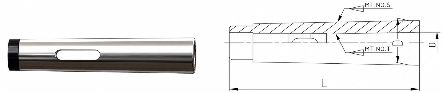 STROVOLT MT-20018 Morse Reducer Sleeve with precision thread for machine tool accessories