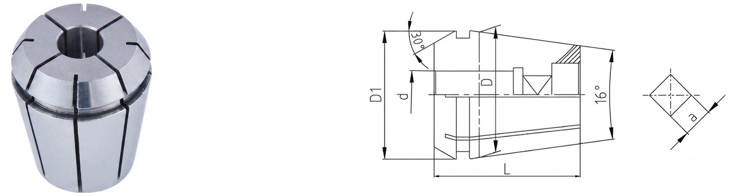 STROVOLT ERG Tapping Collet for MT-30004 Series with precision clamping for machine tools
