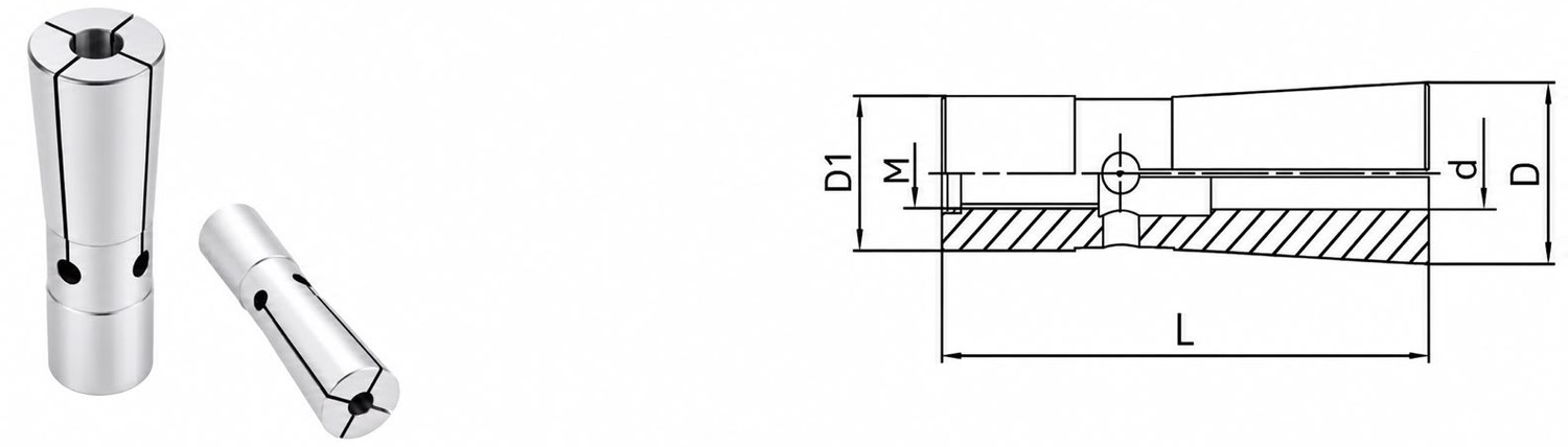 STROVOLT DC Slim Collet MT-30015 Series back-pull type precision tool holder for machine tools