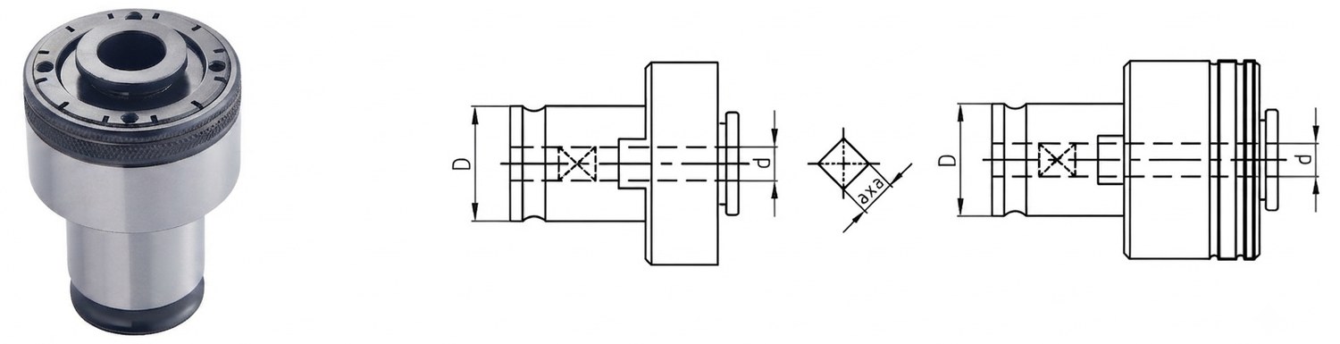 STROVOLT GT System Overload Protection Tap Collet MT-30021 with secure clamping for machine tools