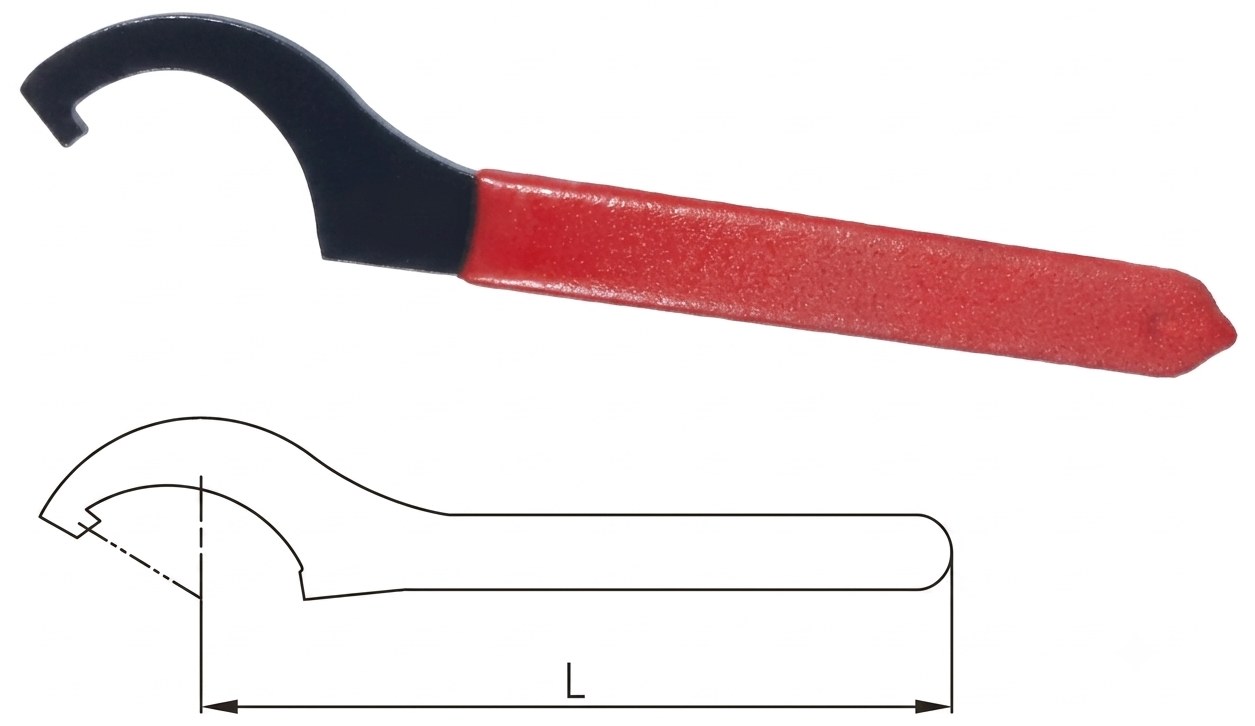 STROVOLT Hook Head Spanner MT-40004-4 Series durable wrench for precise machine tool adjustments