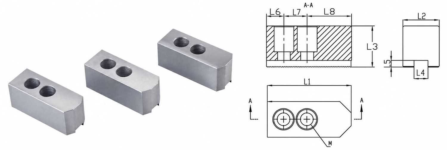 STROVOLT Hydraulic Soft Claws MT-60003 Series for precision machining with durable hydraulic grip