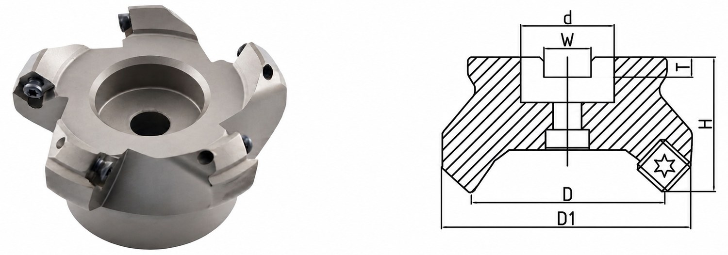 STROVOLT MT-60015 Series Shell Milling Cutter for precision metalworking with durable carbide inserts