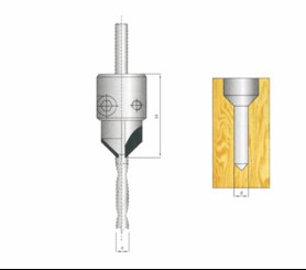 STROVOLT T.C.T. adjustable countersink bit with precision cutting edges for woodworking tools