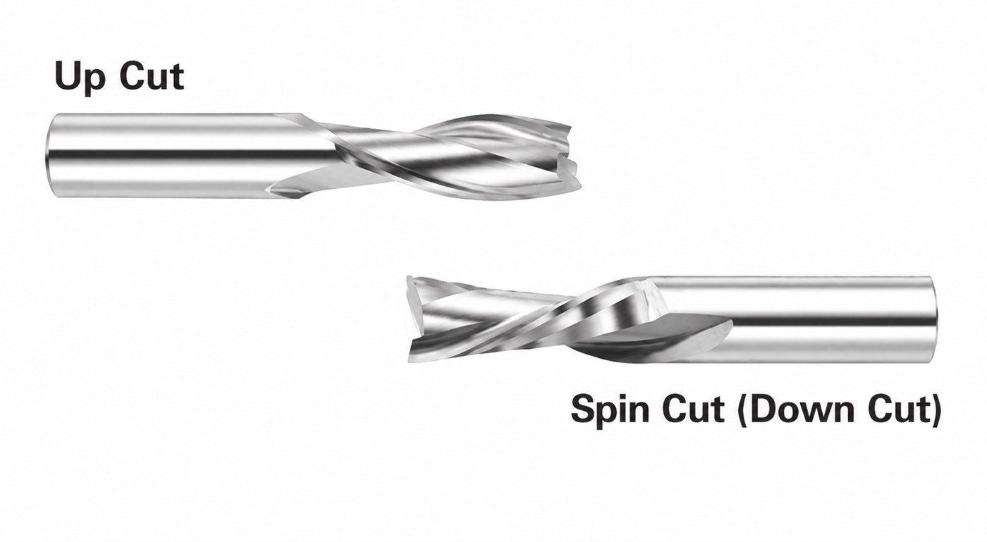 STROVOLT SE2 Series tungsten carbide two-flute spiral end mill cutter for woodworking with durable cutting edges