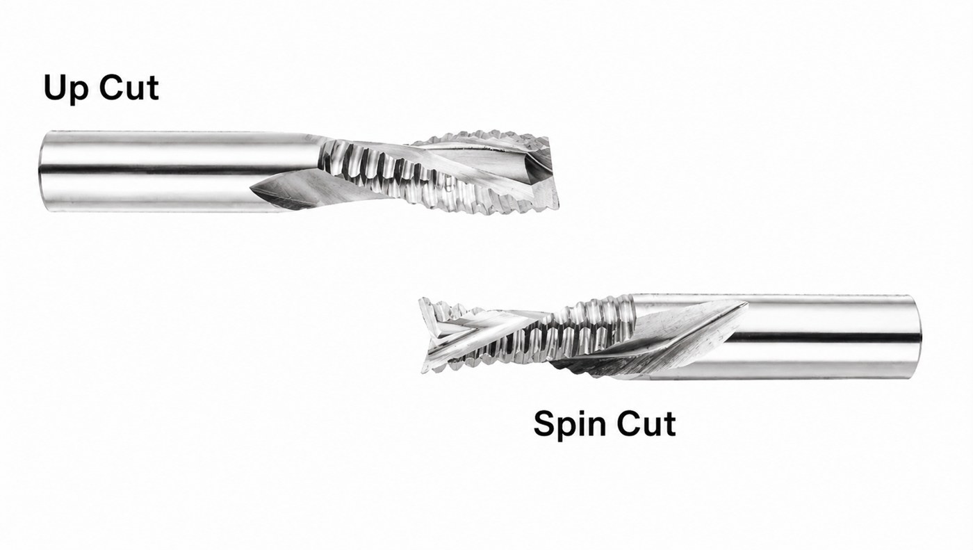 STROVOLT SR2 Series tungsten carbide rough milling cutter with two-flute spiral design for woodworking